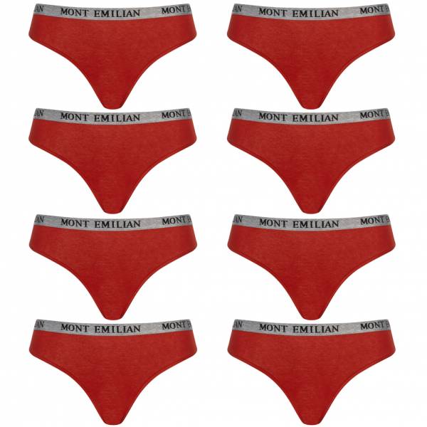 MONT EMILIAN "Colmar" Donna Perizoma confezione da 8 rosso
