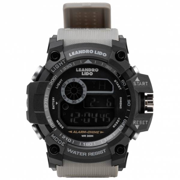LEANDRO LIDO "Rimini" Unisex Sporthorloge lichtgrijs