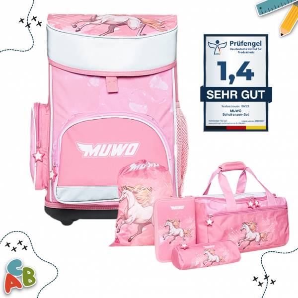 MUWO "Lil Horse" Bambini Zaino Set 5 pezzi.