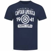 Captain America MARVEL Propriété Hommes T-shirt FBMTS657NVY