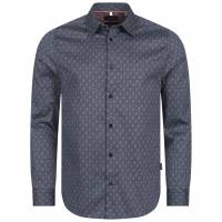 TED BAKER Pavia Star Geo Print Mężczyźni Koszula z długim rękawem 272176-MARYNARKA WOJENNA