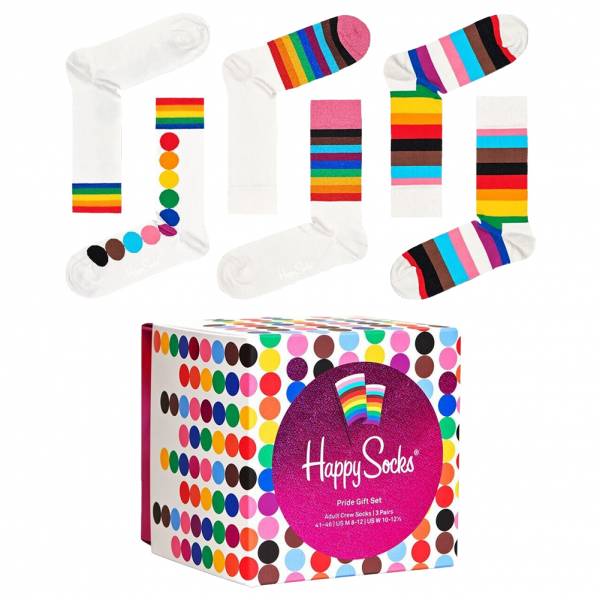Happy Socks Pride Rainbow Set de regalo Calcetines 3 pares XPRD08-1300
