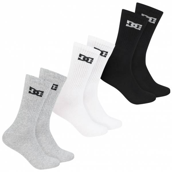 DC Shoes Sport Crew Unisex Socks 3 Pairs multi DC-03 CREW