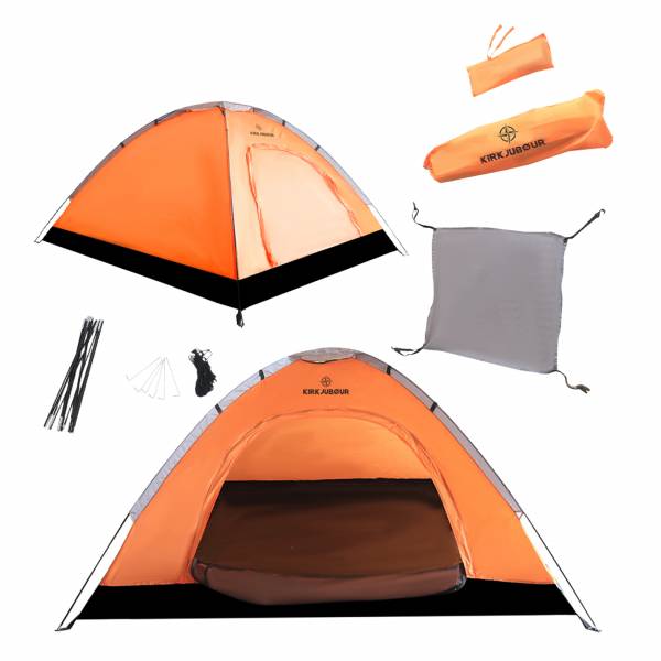 KIRKJUBØUR® "Vindr" 2 persoonscamping Tent oranje