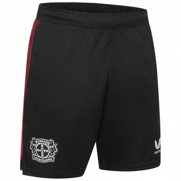 Bayer 04 Leverkusen CASTORE Uomo Pantaloncini per l'allenamento TM1696-NEROROSSO