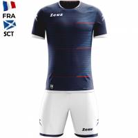 Zeus Mundial Teamwear Set Maillot avec short blanc marine