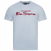 BEN SHERMAN Flocked Logo Heren T-shirt 0076268N-IJSBLAUW