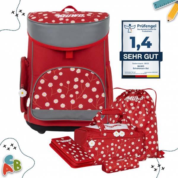 MUWO "Lil Flower" Kinderen Schooltas Set 5 st.