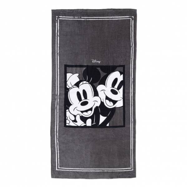 Disney Mickey & Minnie Mouse Love Anthacite Serviette 70 x 140 cm TX0940