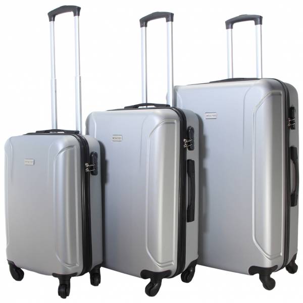VERTICAL STUDIO "Linköping" Koffer 3-set 20" 24" 28" zilver